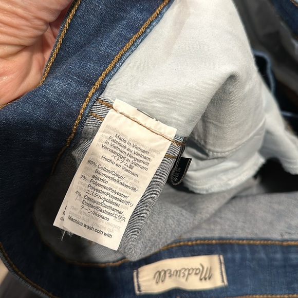 EUC Madewell 10” high rise skinny 29 - Picture 3 of 3
